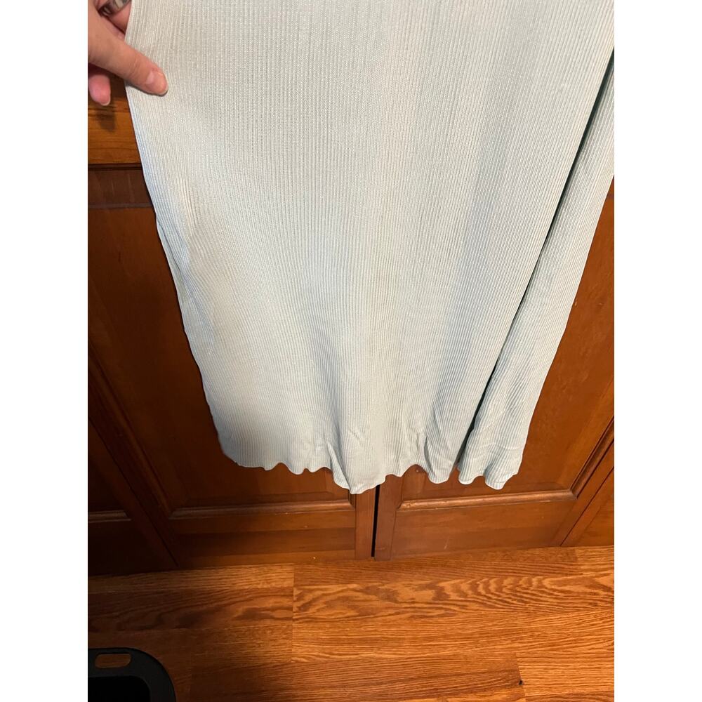 AUTEUR Women's Joan Open Back Rib Knit Maxi Dress Pale Mint Green Size M - Picture 4 of 16